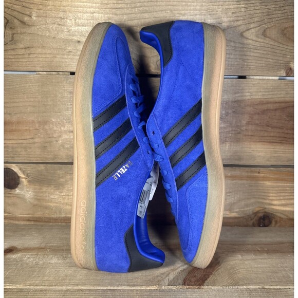 NEW Mens Size 14 - Adidas Gazelle Indoor “Lucid Blue Black” Low Top Shoes JR6302 main image 7